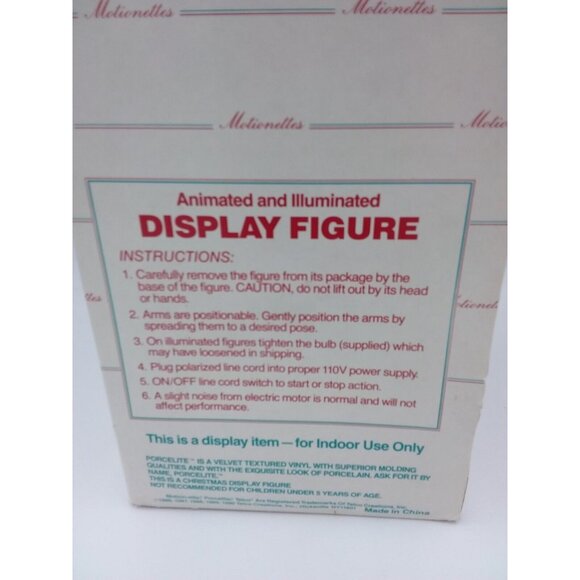 Vintage Motion-ettes of Christmas Display Elf Figure Illuminated Candle 23" Xmas - Picture 8 of 16